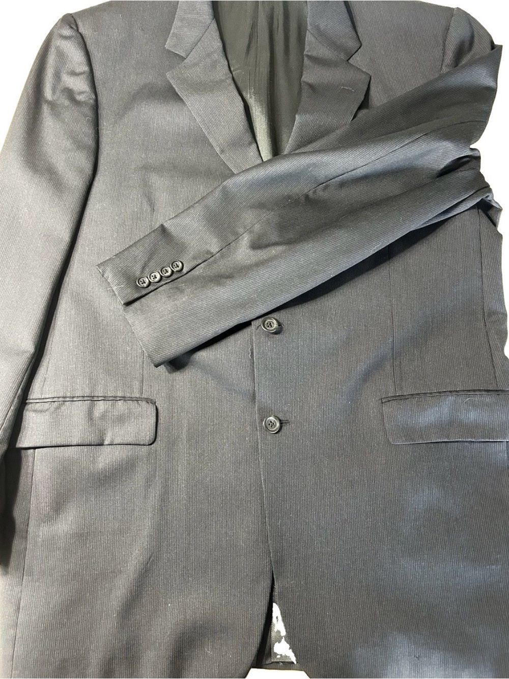 Burberry London Men’s Navy Blue Suit Jacket 44 Long Wool Sport Coat 2 Button